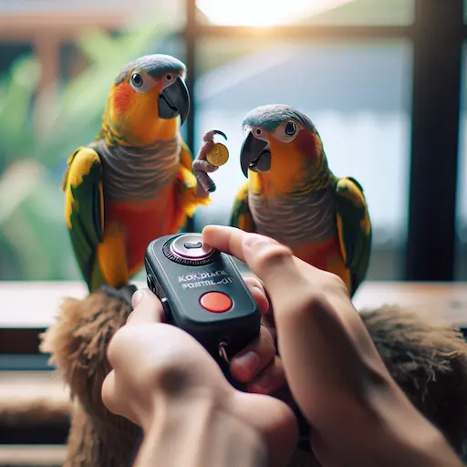 インコのクリッカートレーニング