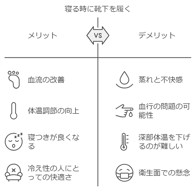 まるでこたつソックスを寝る時に履く