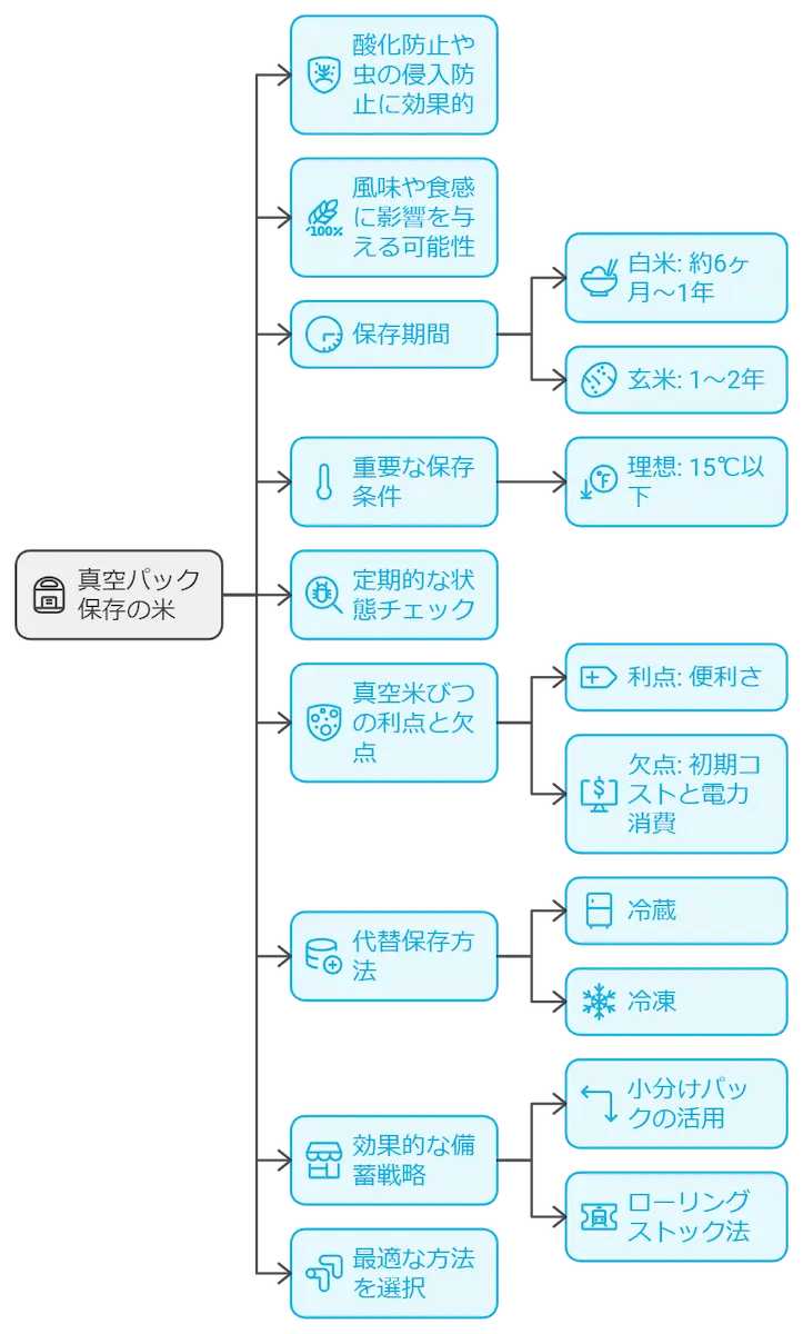 米の真空パックのデメリット